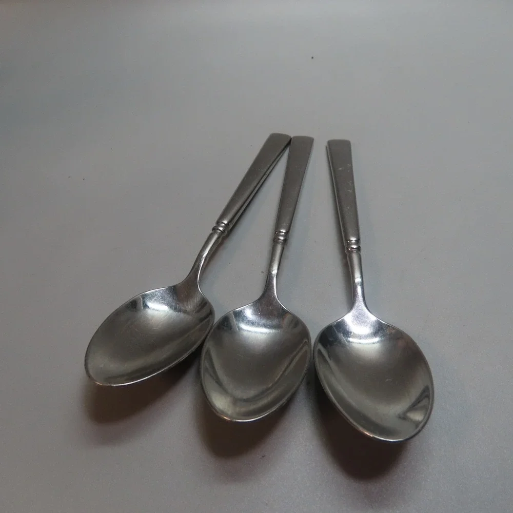 Oneida Cube EASTON‎ Stainless Teaspoon Set of 3 Flatware 6